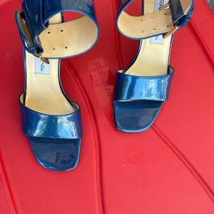 Blue Ankle Strap Shoe
